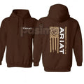 Ariat Flag Hoodie – Western Lifestyle Apparel Pullover, Classic Cowboy Style & American Flag Graphic, Unisex
